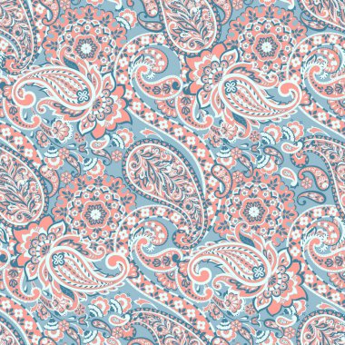Paisley dikişsiz desen. Batik biçiminde vintage arkaplan