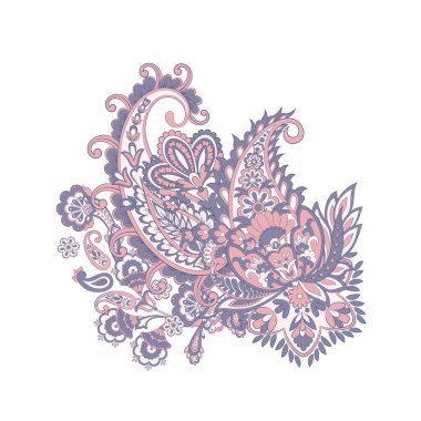 Vektör Paisley münzevi tebrik kartı