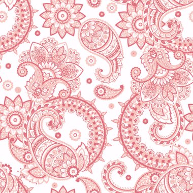 Paisley Damask süsü. Kusursuz Vektör deseni