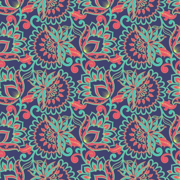 Floral Seamless Pattern Damask Vector Background — Archivo Imágenes Vectoriales