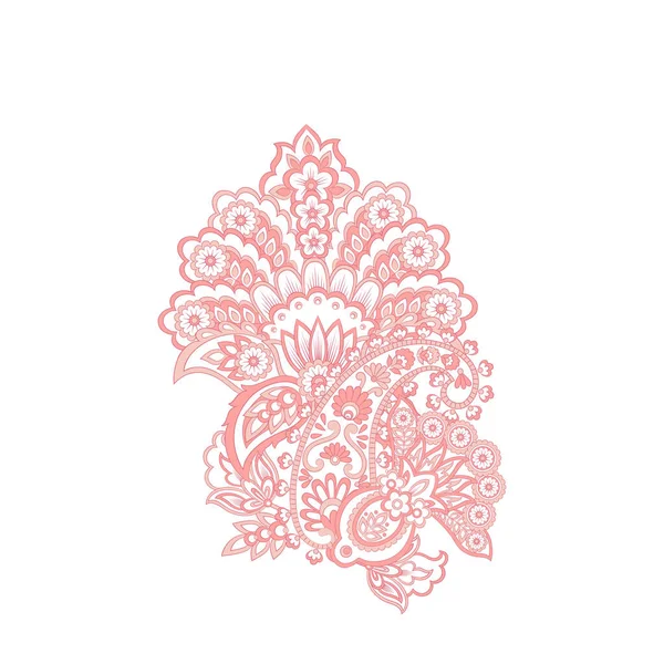 Paisley Vecteur Modèle Isolé Illustration Florale Vintage — Image vectorielle