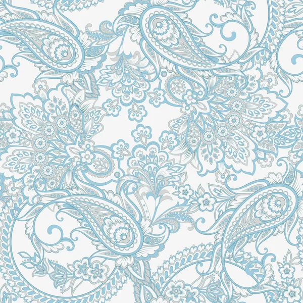 Patrón Sin Costuras Con Ornamento Paisley Decoración Floral Adornada Ilustración — Archivo Imágenes Vectoriales