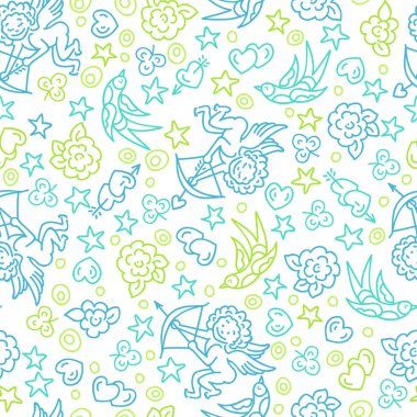 Sevgililer Günü kusursuz vektör deseni