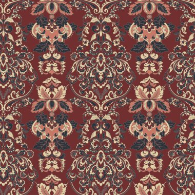 Kusursuz vintage vektör arkaplanı. Vektör duvar kağıdı barok biçimi