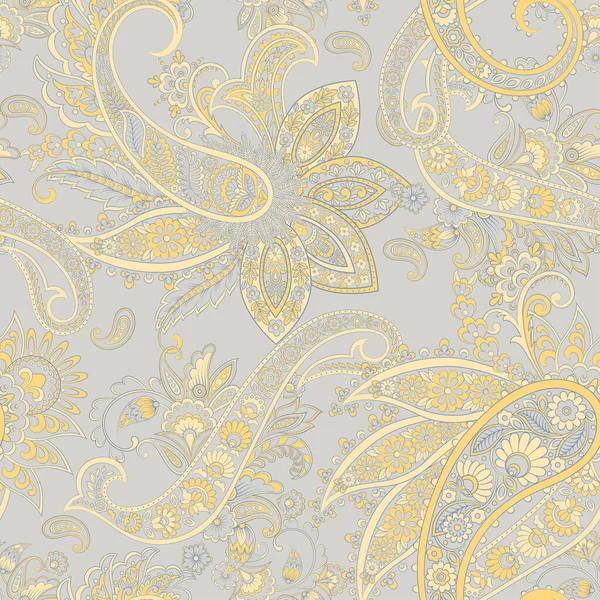 Paisley Motif Vectoriel Sans Couture Fond Style Batik — Image vectorielle