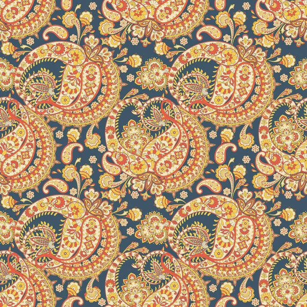 Paisley Seamless Pattern Fabric Design — Vector de stock