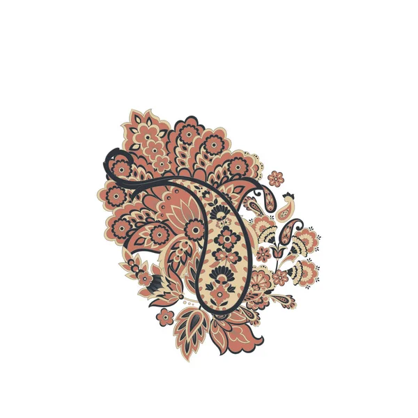 Вектор Пейслі Ізольований Ілюстрація Флорал Вінтаж — стоковий вектор
