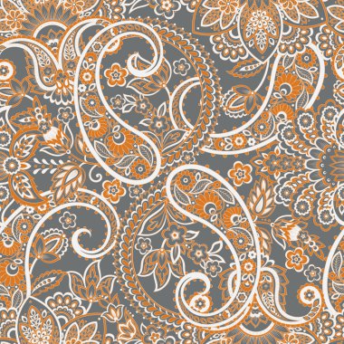 Şal desensiz vektör deseni. batik biçimi arkaplanı