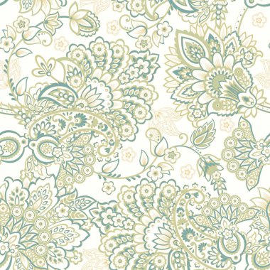 Paisley Damask süsü. Kusursuz Vektör deseni