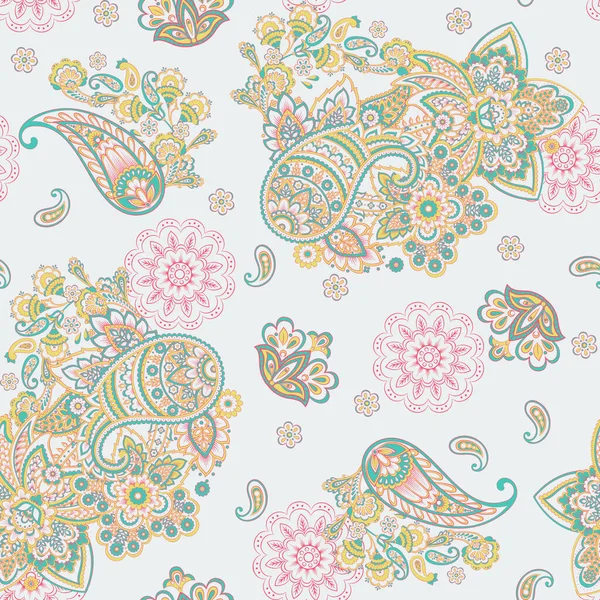 Paisley Seamless Pattern Fabric Design — Archivo Imágenes Vectoriales