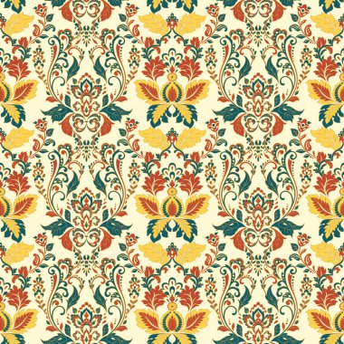 Kusursuz vintage vektör arkaplanı. Vektör duvar kağıdı barok biçimi