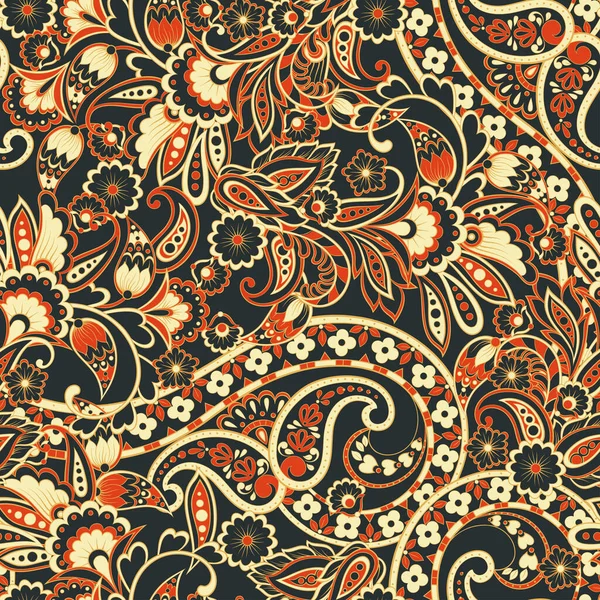 Vintage Vector Floral Nahtloses Muster — Stockvektor