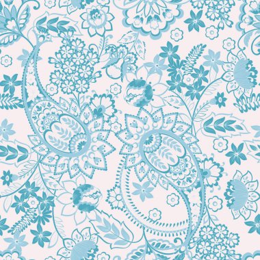 Paisley tarzı, çiçeksiz desen. Süslü Damask arkaplanı