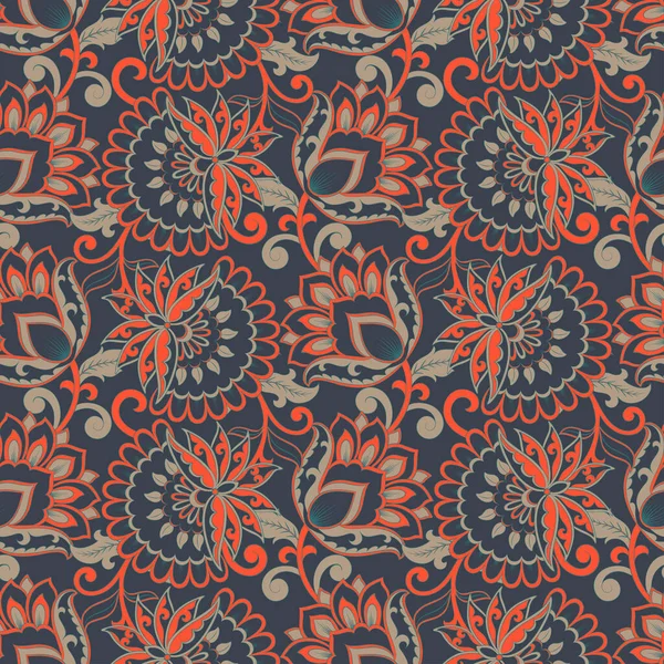 Floral Seamless Pattern Damask Vector Background — Wektor stockowy