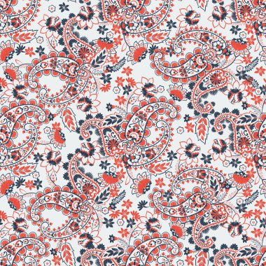 Çiçek desenli, desenli vektör çizimi. pürüzsüz arkaplan