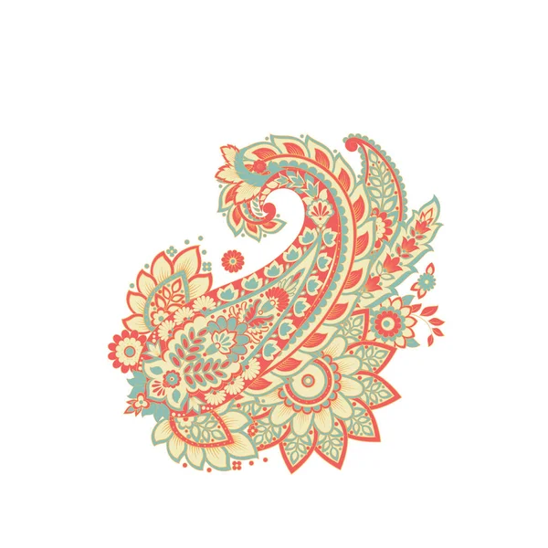 ปแบบแยกเวกเตอร Paisley ดอกไม นเทจภาพประกอบ — ภาพเวกเตอร์สต็อก