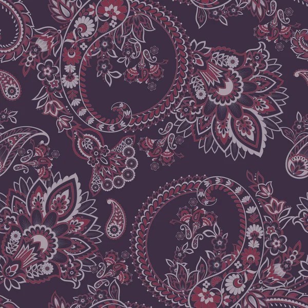 Paisley Wektor Wzór Fantastyczne Kwiat Liście Druk Tkaninie Artystycznej Batiku — Wektor stockowy