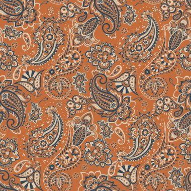 Paisley Damask süsü. Kusursuz Vektör deseni