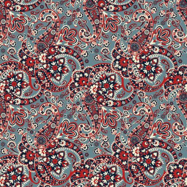 Paisley Damask süsü. Kusursuz Vektör deseni
