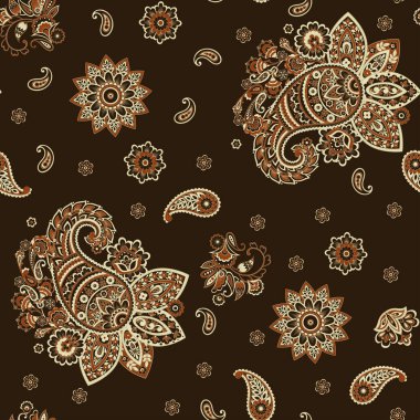 Paisley dikişsiz desen. Batik biçiminde vintage arkaplan