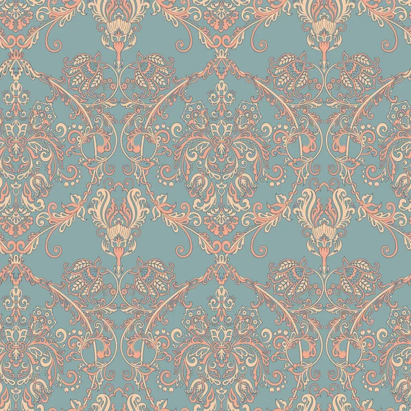 Nahtloser Vintage Vektor Hintergrund Vector Florale Tapete Barocken Stil Muster — Stockvektor