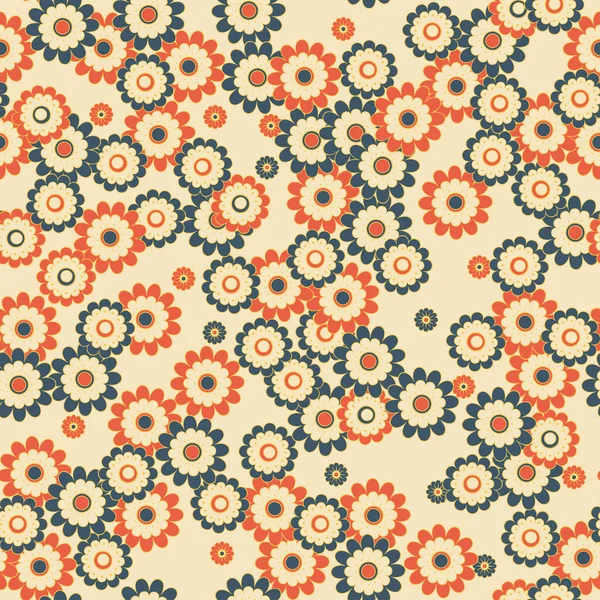 Векторный Цветок Бесшовный Узор Симпатичный Цветочный Фон — стоковый вектор