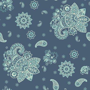 Paisley dikişsiz desen. Batik biçiminde vintage arkaplan