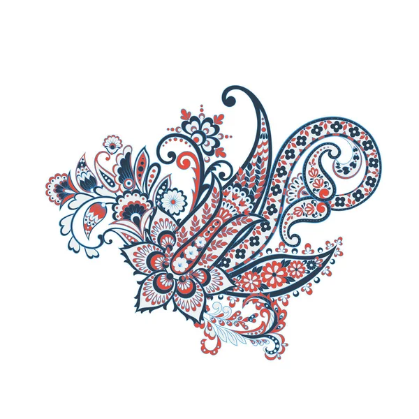Paisley ดอกไม ตะว นออกแบบแยก — ภาพเวกเตอร์สต็อก
