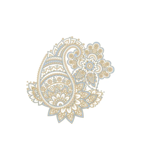 Damask Paisley Isolated Vector Ornament — Vettoriale Stock