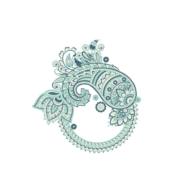 Paisley Floral Oriental Vector Isolated Pattern — 图库矢量图片