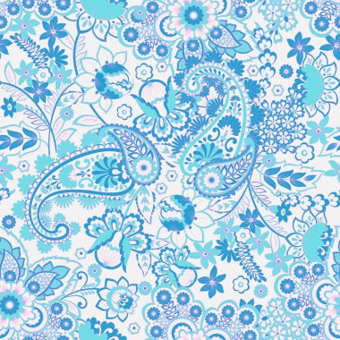 Paisley Damask süsü. Kusursuz Vektör deseni