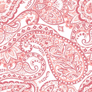 Paisley renkli bir süs. Vektör illüstrasyonu