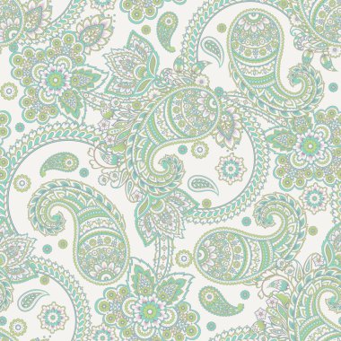 Paisley Ornamental seamless pattern. kalamkari vector floral background