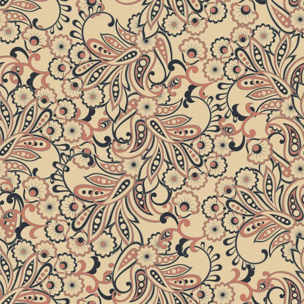 Векторный Цветок Бесшовный Узор Симпатичный Цветочный Фон — стоковый вектор