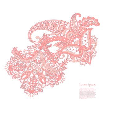 izole edilmiş desenli vektör süsü