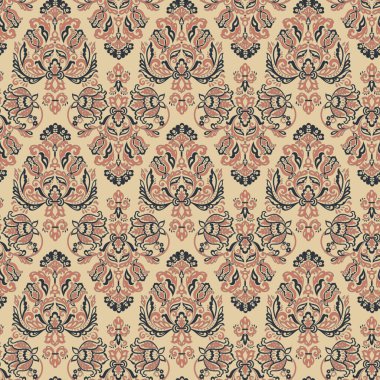 Baroque floral pattern. Seamless  classic floral ornament