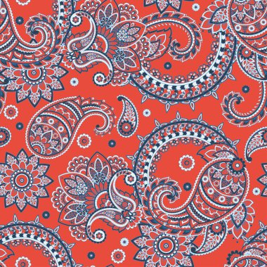 Paisley Damask süsü. Kusursuz Vektör deseni
