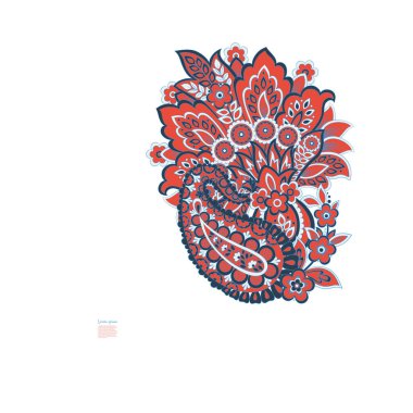 Vector Isolated indian pattern with paisley