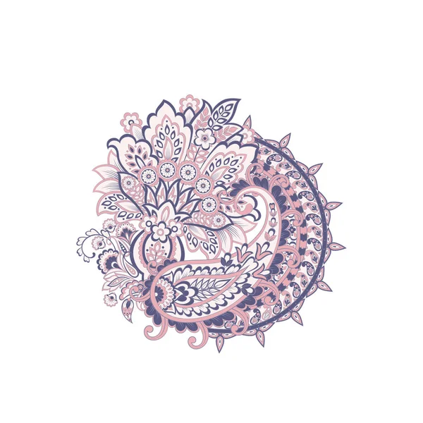 Paisley Aisló Patrón Ilustración Vintage Estilo Batik — Vector de stock