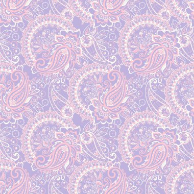 Paisley Çiçek Doğulu Etnik Düzen. Kusursuz Vektör Süslemesi. Hint kumaşlarının süsleme motifleri