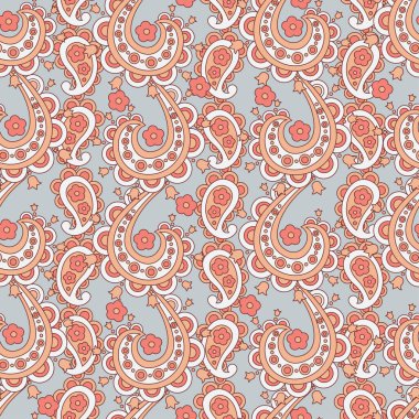 Kusursuz desenli. Çiçek vektör illüstrasyonu