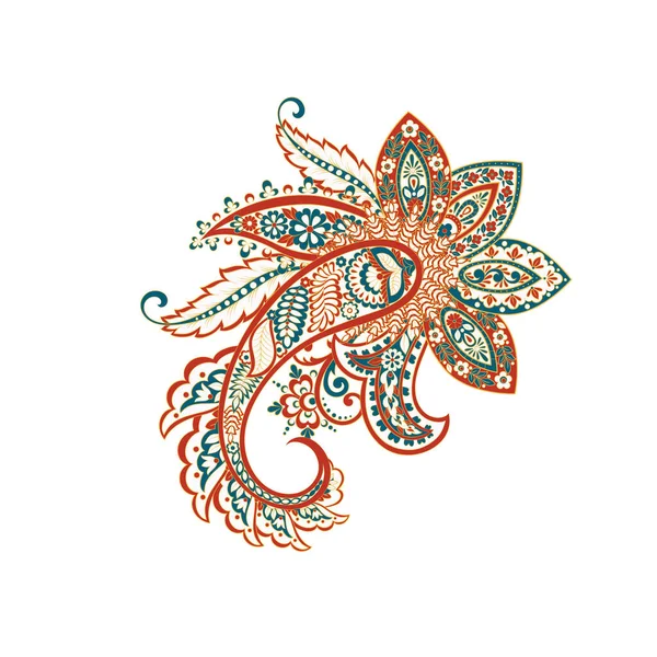 Paisley Aisló Patrón Ilustración Vintage Estilo Batik — Archivo Imágenes Vectoriales