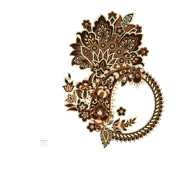 Floral Paisley Colorful Vector Ornament — Image vectorielle