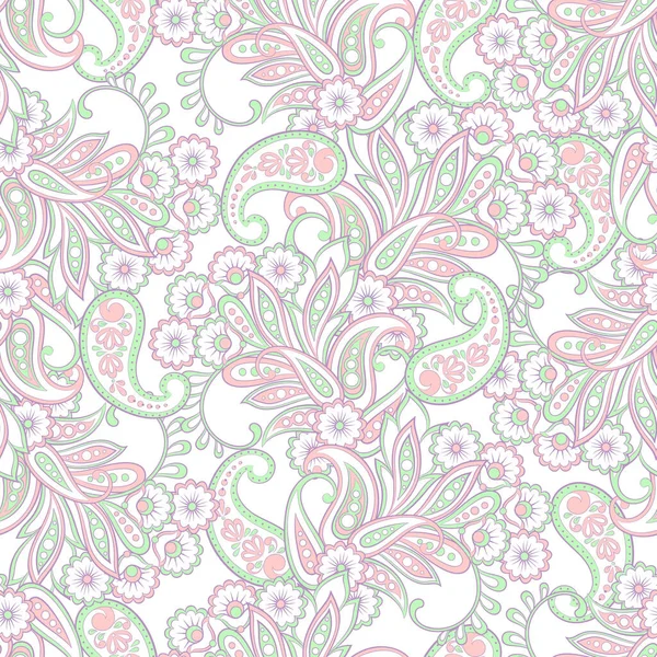 Patrón Sin Costura Floral Paisley — Archivo Imágenes Vectoriales
