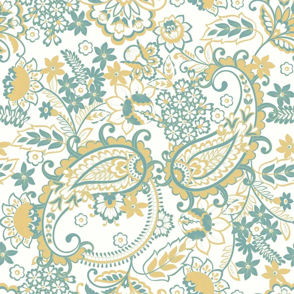 Stock vector Orante damask background. Paisley seamless pattern