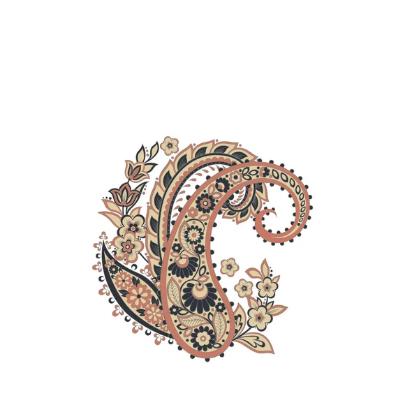 ペイズリーは孤立した ペイズリーがデザインのために隔離されたカード ペイズリーベクトルパターン 刺繍花ベクトルパターン — ストックベクタ