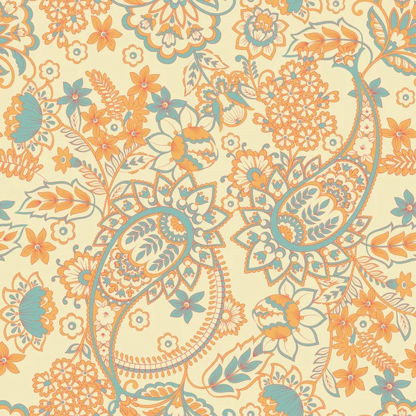 Paisley tarzı, çiçeksiz desen. Süslü Damask arkaplanı