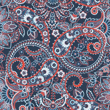 Şal desensiz vektör deseni. batik biçimi arkaplanı