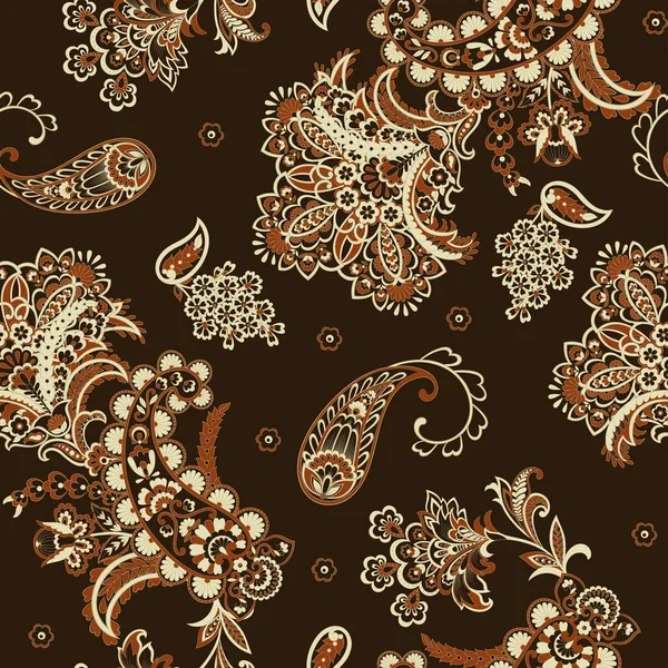 Damask desenli, pürüzsüz vektör deseni. Çiçek bağbozumu arka planı