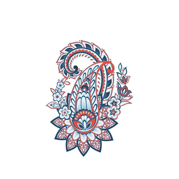 Paisley isolated. Card with paisley isolated for design. Paisley vector pattern. Embroidery floral vector pattern.